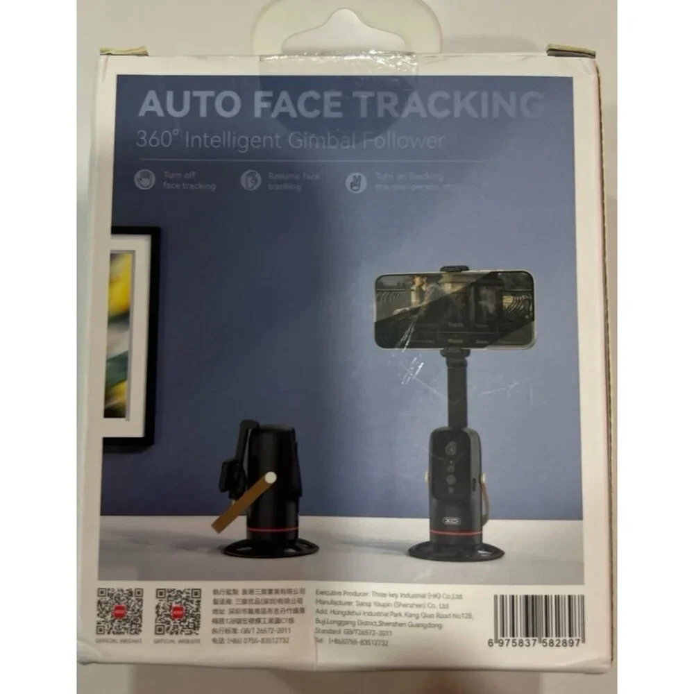 Model:XO-SS20 AUTO FACE TRACKING 360° Intelligent Gimbal Follower